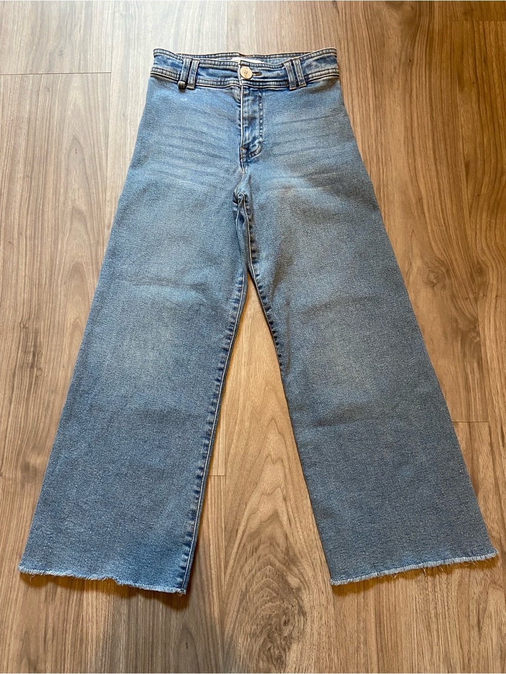 Zara Girls Wide Leg Blue Jeans Size 9